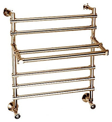 Полотенцесушитель водяной Margaroli Sole 452 Old BRASS с полкой, бронза