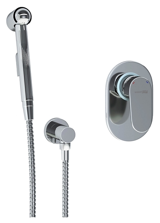 Душ гигиенический встраиваемый Wasserkraft A15357 шланг 120 см, хром