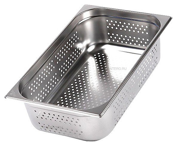 Гастроемкость Hurakan GN-P 1/1-40 (530x325x40) перф., нерж. сталь