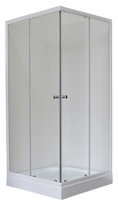 Уголок душевой Royal Bath RB 80HP-T 80х80х200 см, прозрачное, белый профиль