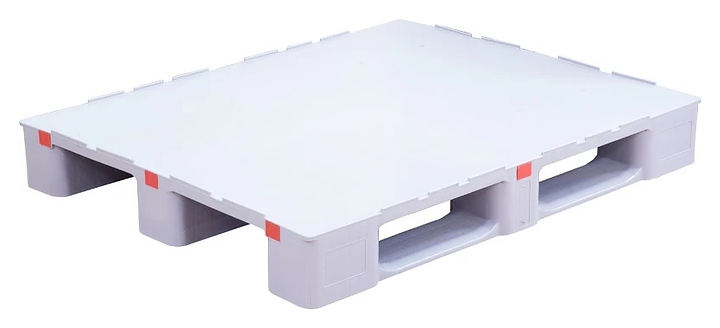 Паллет ТАРА.РУ DP 1210-1-1 1200х1000х155 мм (сплошной на 3 полозьях) усиленный серый