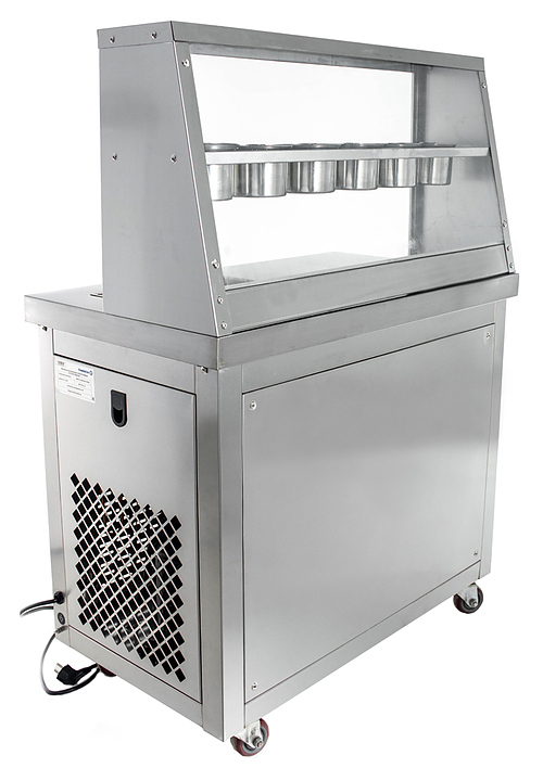 Фризер для жареного мороженого Foodatlas KCB-1F (контейнеры, стол для топпингов)