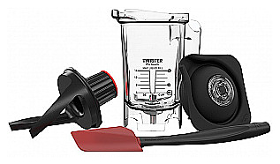 Стакан для блендера Blendtec Twister Jar TS Jar, TLT, TGL 40-630-61 с закрученной крышкой, со шпателем Spectacula, с прижимной крышкой