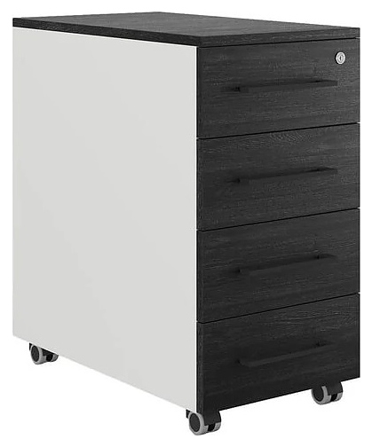 Тумба мобильная КОБОР TМ4-40/80 white/wood