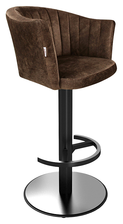 Стул барный Sheffilton SHT-ST42-1/S137 кофейный трюфель / черный муар