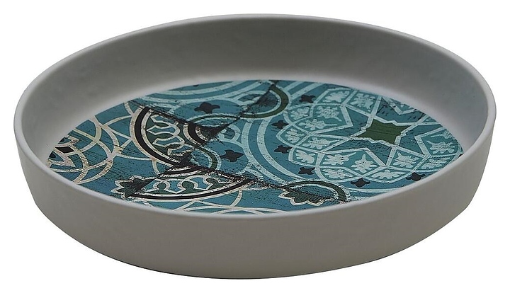 Тарелка P.L. Proff Cuisine JW35108-TAI Damask Blue 20,4х4,3 см (меламин) круглая с бортом