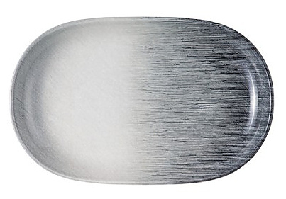 Блюдо овальное ID Fine Brezza 20004-143023 23 см белый, серый