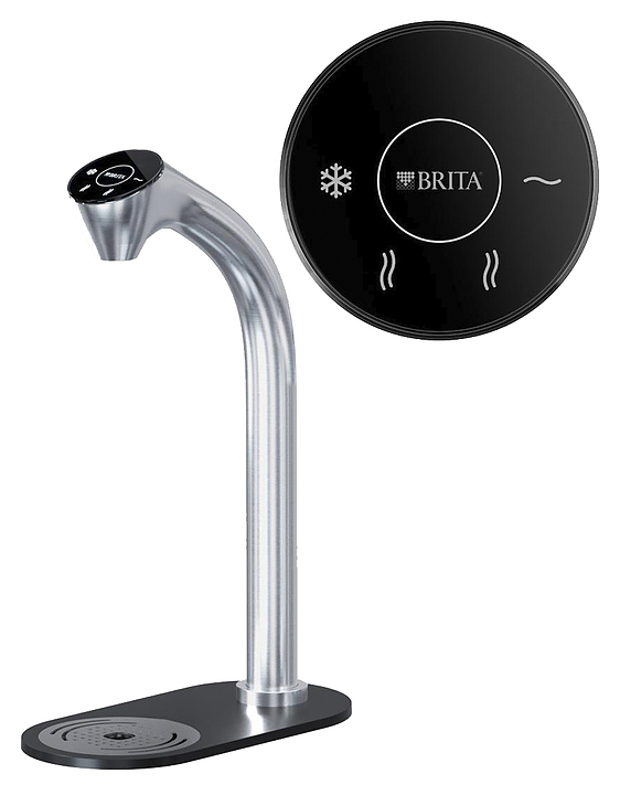 Система подачи воды встраиваемая Brita Extra C-Shape still + hot (высокий кран, увеличенный бойлер)