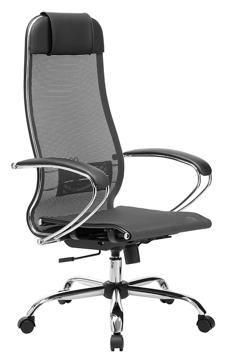 Кресло Метта Комплект 12 (MPRU)/подл.131/осн.003, серое