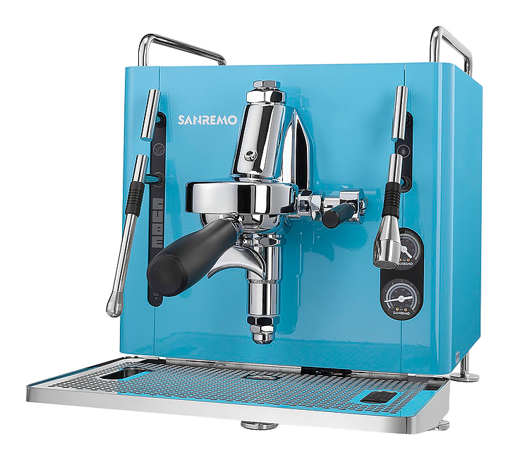 Кофемашина Sanremo Cube V Absolute 1 гр. полуавтомат, голубая