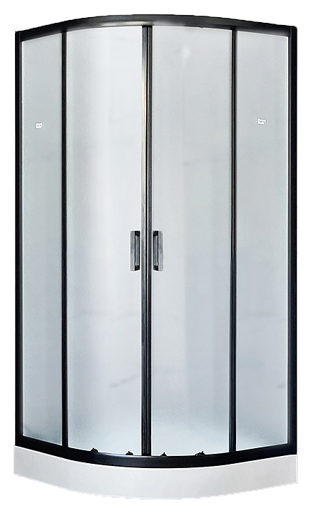 Уголок душевой Royal Bath RB 90HK-C-BL 90х90х200 см, матовое, чёрный профиль