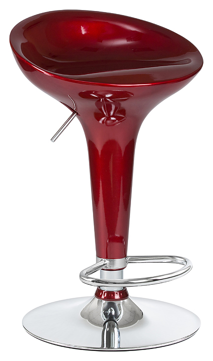 Стул барный DOBRIN 1004-LM BOMBA (бордовый, хромированная сталь)