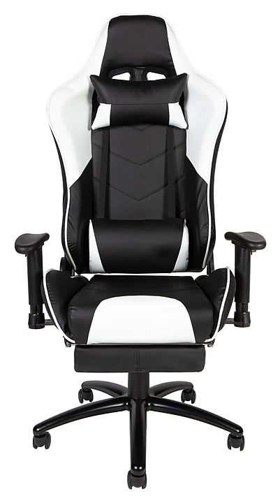 Кресло NORDEN Lotus GTS реклайнер черное с белым
