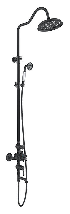 Душевая система термостатическая Aquatek Классик AQ2543MB черный матовый