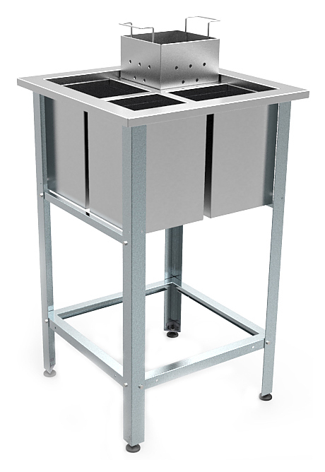 Ванна моечная для яиц КОБОР ВМЯ/1-80/80/430