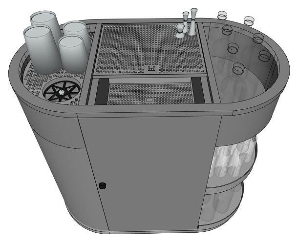 Кейтеринг станция BARMADE 906090 (900х500х900 мм)