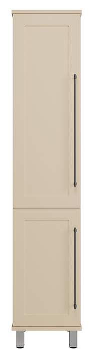 Шкаф-пенал Misty Марта-35 36х165 см, с бельевой корзиной, левый, бежевый