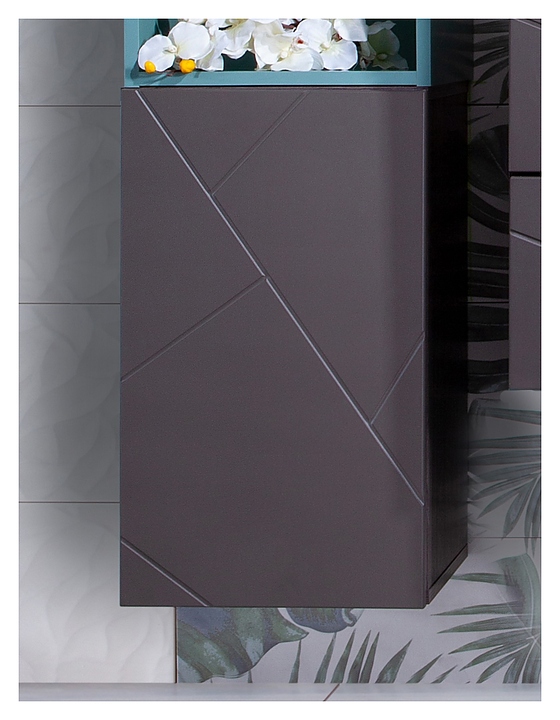 Шкаф подвесной БРИКЛАЕР Кристалл 60 35,2х60 ясень анкор темный, софт графит