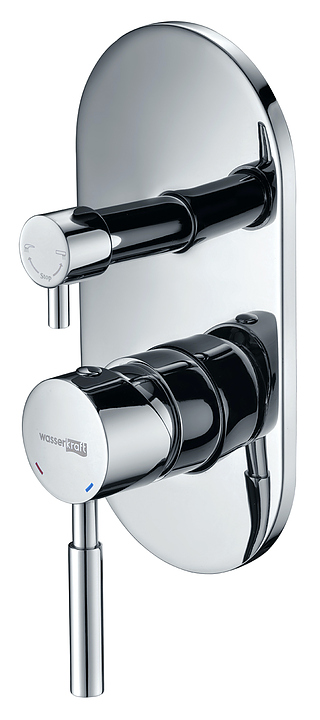 Смеситель для ванны с душем встраиваемый Wasserkraft Main 4141 хром