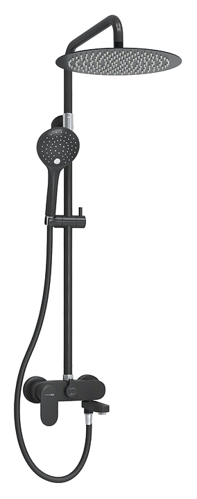 Душевая система со смесителем Wasserkraft A174.160.078.CB черный soft-touch