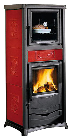 Дровяная печь-камин La Nordica TermoRossella Plus Forno D.S.A. Liberty (бордовый)