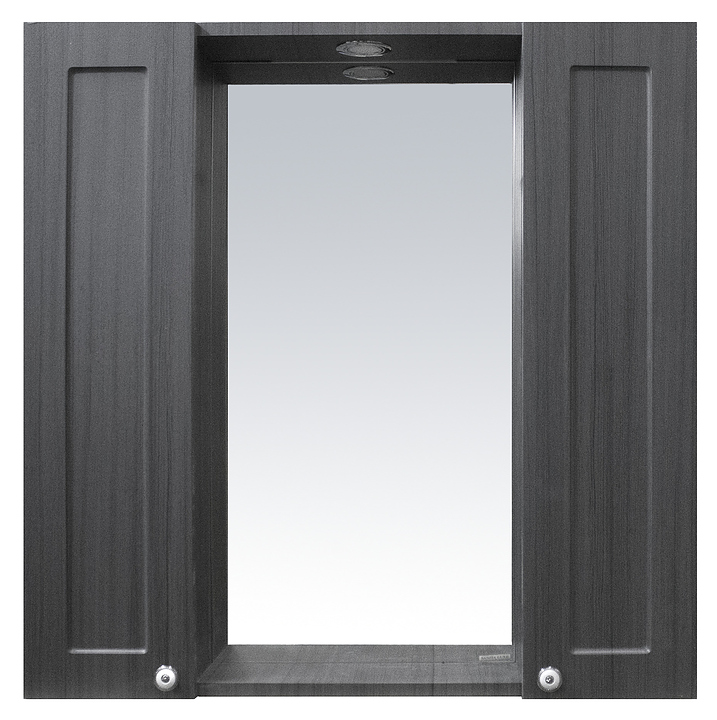 Шкаф зеркальный SANITA LUXE Classic 80-20 80х80 см, белый матовый