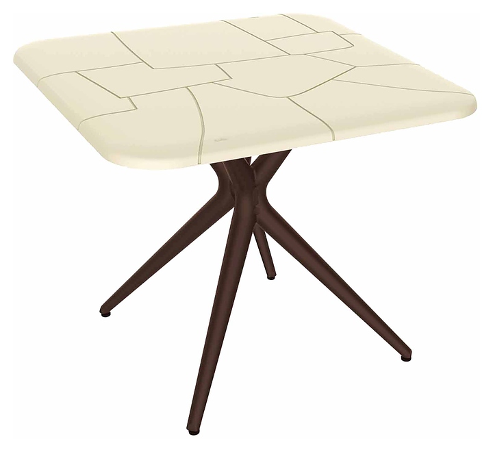 Стол Sheffilton SHT-TU30/TT30 83х83 см бежевый, коричневый