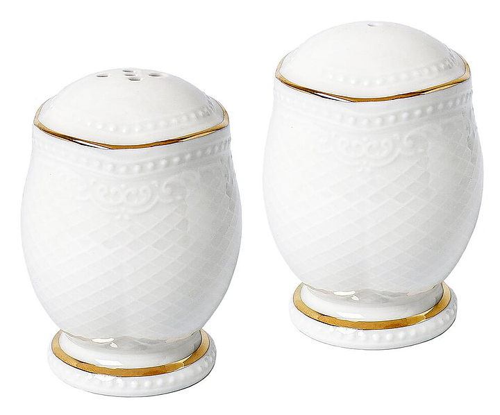 Набор для специй Noble Aristocrat 313902/313904-gold 350 мл белый