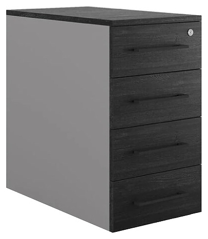 Тумба приставная КОБОР TS4-40/80 aluminum/wood