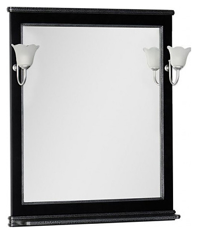 Зеркало Aquanet Валенса 80 черное краколет/серебро