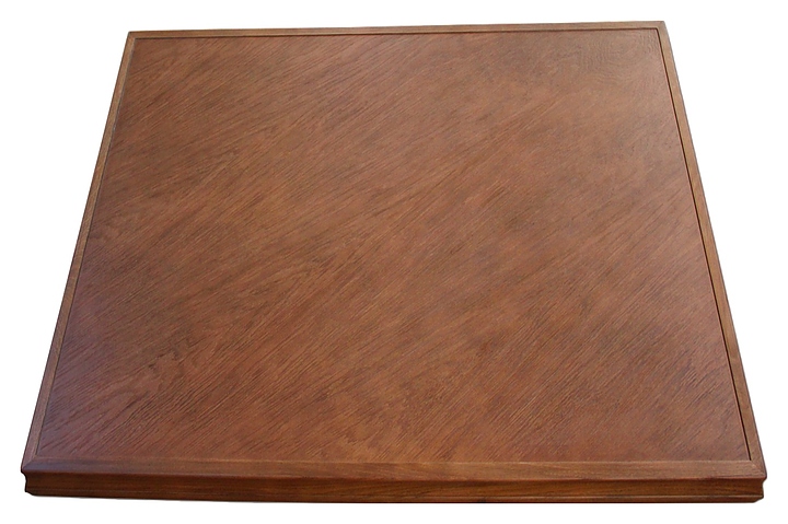 Столешница Sheffilton SHT-ТT 80/80 (МДФ / дуб / шпон «диагональ») квадратная коричневый дуб