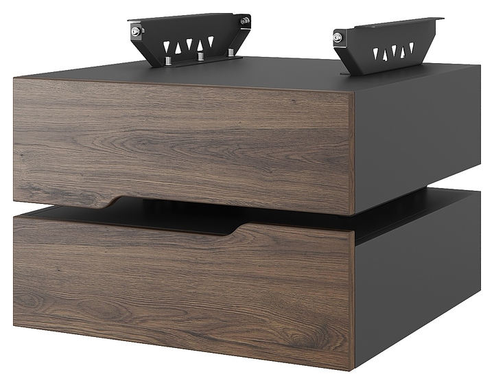 Тумба подвесная КОБОР T-2 black/charlston