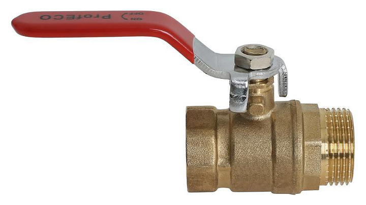 Кран шаровой ProfECO 1 1/4 ВР-НР муфтовый ручка Ду32 Ру40 (11Б27п1)