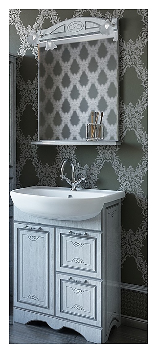 Гарнитур Sanflor Адель 65 см, 3 предмета, белый, серебро