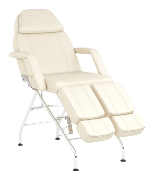 Кресло педикюрное Мэдисон&Co МД-3562, каркас хром, бежевое