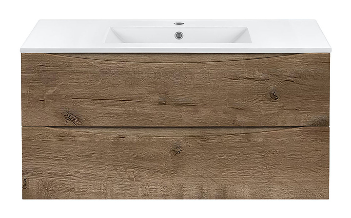 Тумба под раковину Vincea Mia 1000 V.Oak 100,6х46 см, с 2 ящиками, подвесная, дуб винтаж