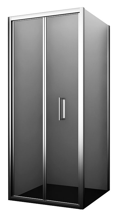 Уголок душевой Wasserkraft Weser 78F03 90х90 см, серебристый профиль