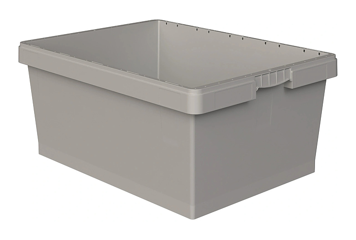 Контейнер iPlast INSTORE KVR-8634 800x600x340 мм усиленное дно, светло-серый