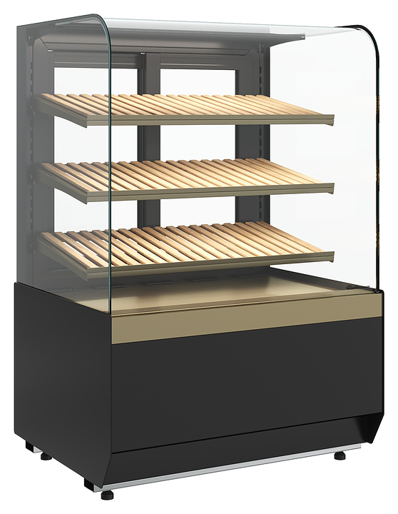 Витрина хлебная Carboma Radius KR70 N 1,3-1 Light Bread (Bronze 9005/0109)