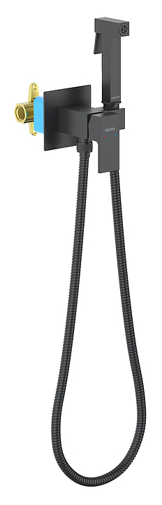 Душ гигиенический со смесителем Aquatek Либра AQ1022MB черный матовый