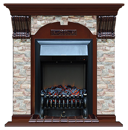 Камин Glenrich Арочный Fobos BL ГЦ красное дерево