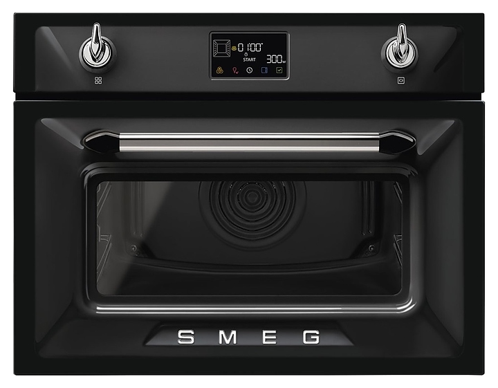 Духовой шкаф комбинированный с микроволнами SMEG SO4902M1N черный