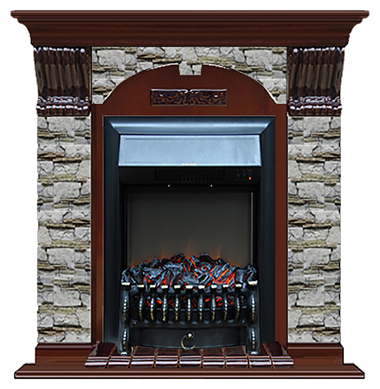 Камин Glenrich Арочный Fobos BL Алтай красное дерево