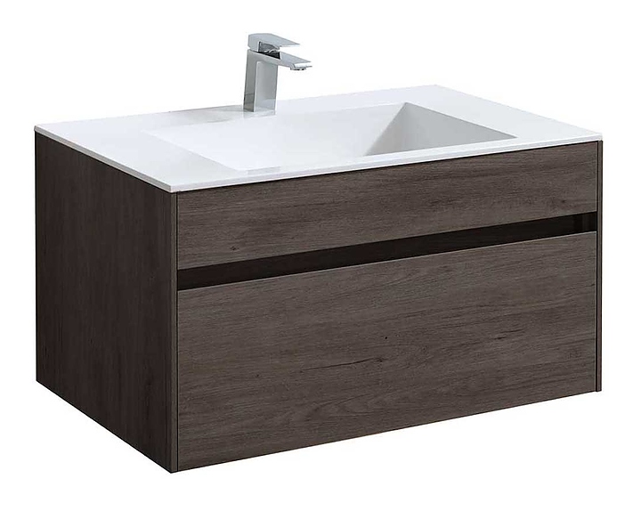Тумба под раковину Vincea Chiara 800 R.Oak 79,2х47,6 см, подвесная, темный дуб