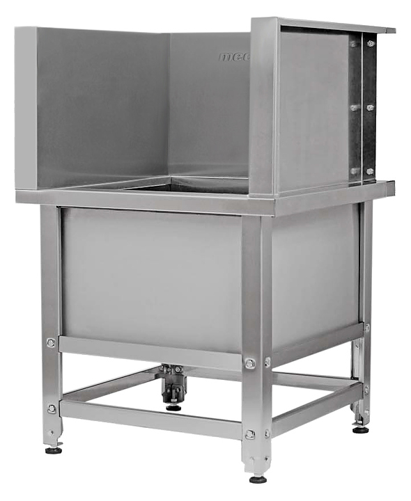 Ванна моповая Mecon Norma Inox ВМСн 630х630х500 (800) мм П-образная облицовка, ножка угловая