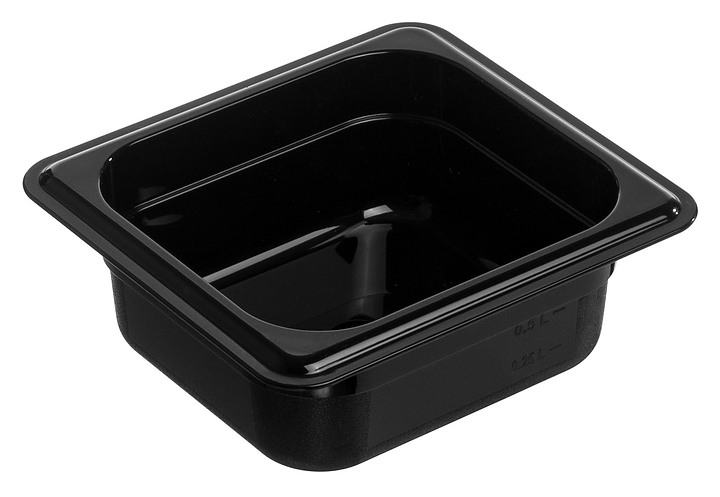 Гастроемкость Gastroplast 79662 GN 1/6-200 (176x162х200) 2.6 л поликарбонат, черный