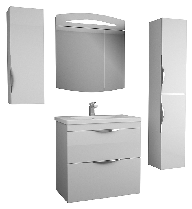 Гарнитур подвесной OWL Sjel stor 80, 6 предметов, белый лак