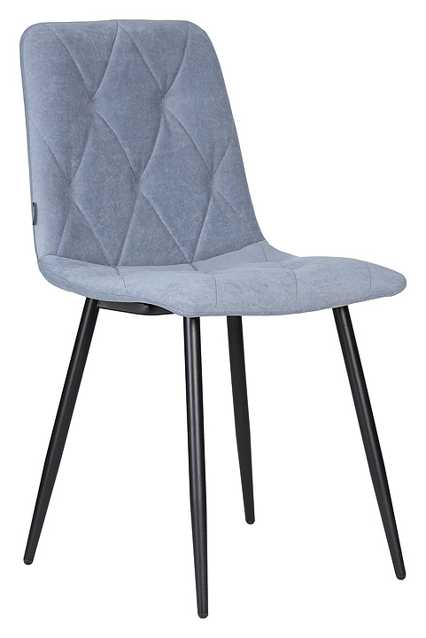 Стул обеденный DOBRIN 006 CHILLY ROMBO (серо-голубой, черный)