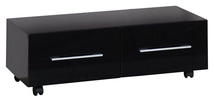 Тумба подкатная Aquanet Нота 100 черная, 2 ящика