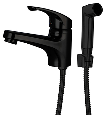 Смеситель для раковины ORANGE OneLife P01-022b с гигиеническим душем